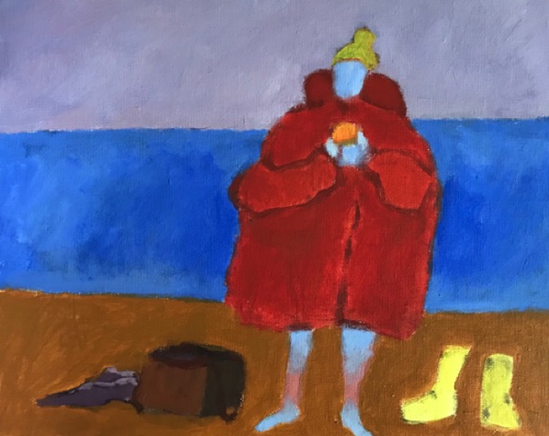 Saved by robe and hot drink